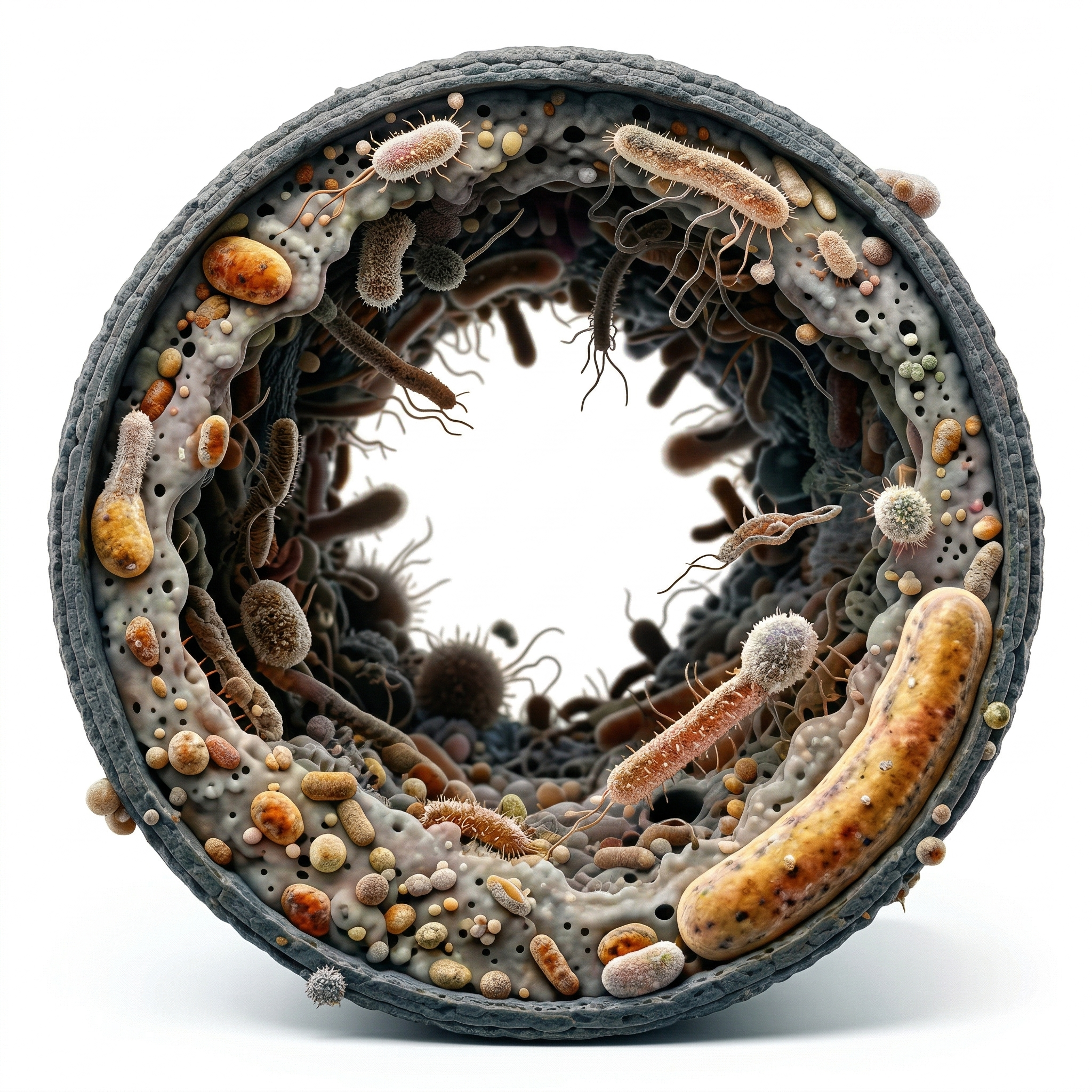 Biofilm en tubería de instalación de agua — principal reservorio de Legionella